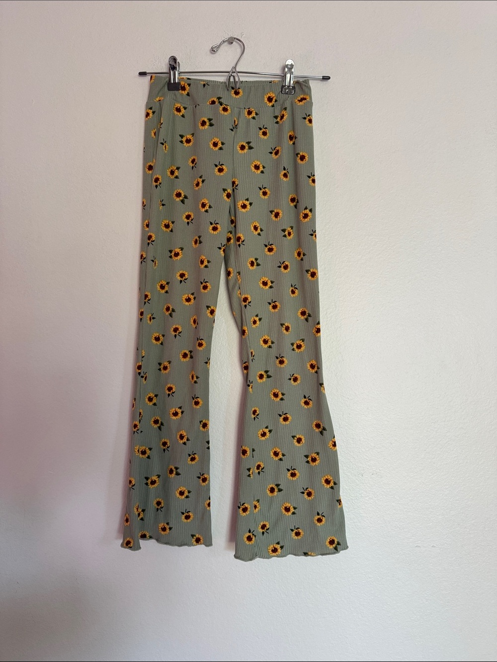 Lily Bleu Olive Sunflower Flare Leggings